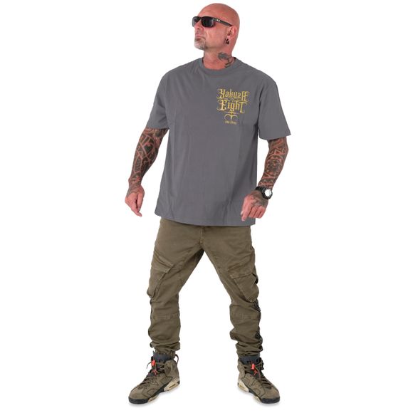 Yakuza pánské tričko OVERSIZED MONKEYS TSB 21045 Steel Gray - L