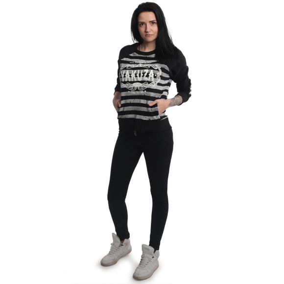 Yakuza mikina ROSE CLAIM STRIPE GPB 20116 Black - XS