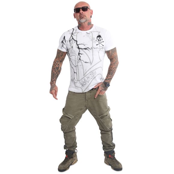 Yakuza pánské tričko THUNDER TSB 22012 White 