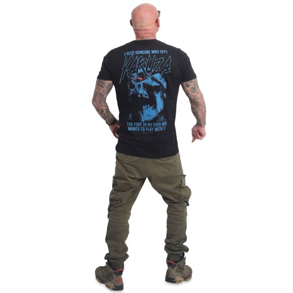 Yakuza pánské tričko FIRE TSB 22017 Black - 5XL