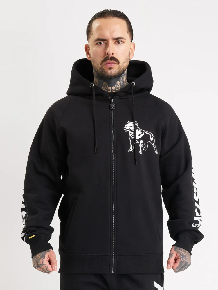 Amstaff Mikina Logo 2.0 Ziphoody Black/White
