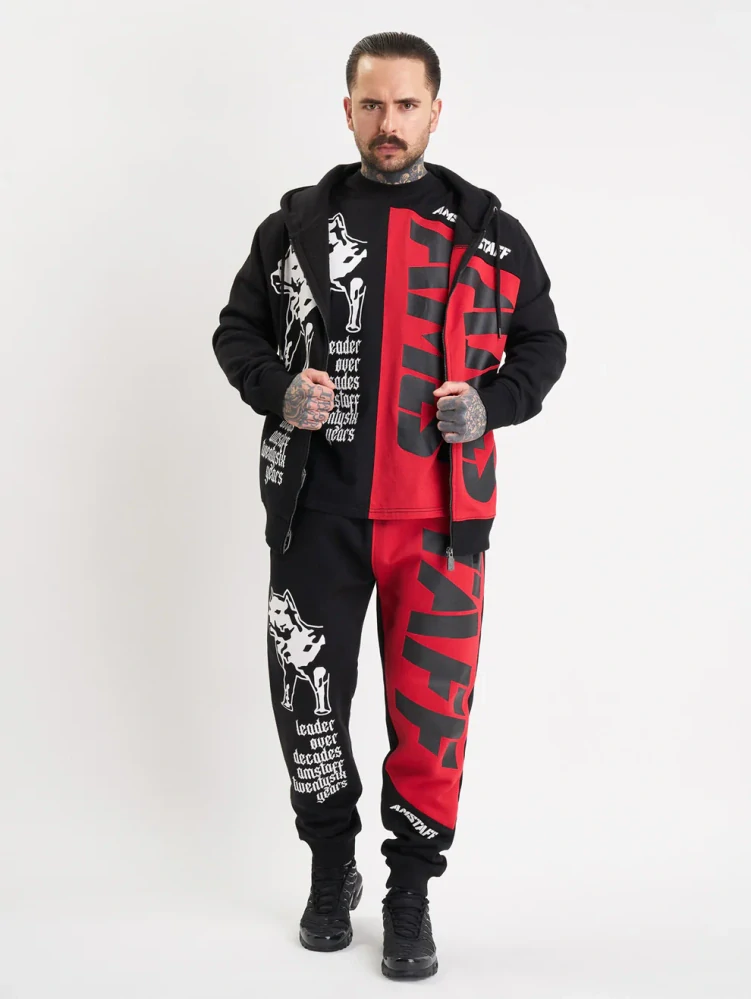 Amstaff Pánská Souprava Mavor Zip Black/Red