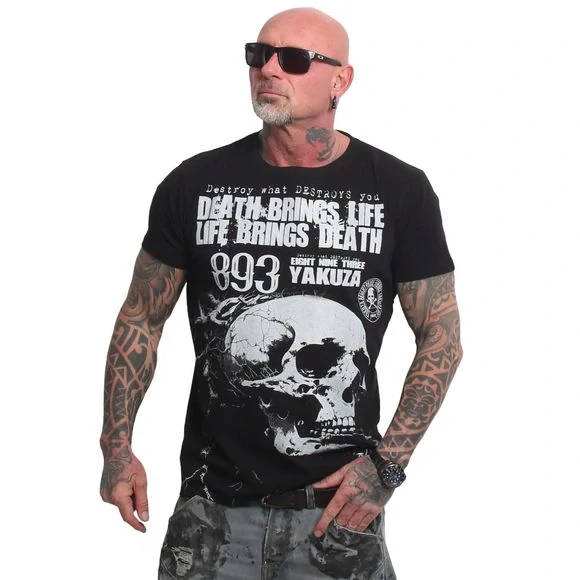 Yakuza pánské tričko DEATH LIFE TSB 28010 Black