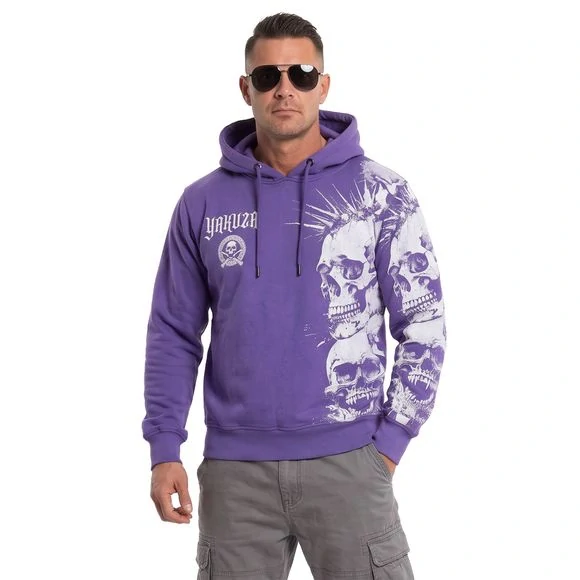 Yakuza pánská mikina SKULL STACK HOB 29004 Prism Violet