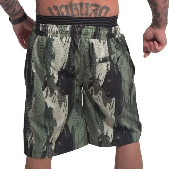 Yakuza koupací šortky URBNSTL BSB 23059 Camo Green