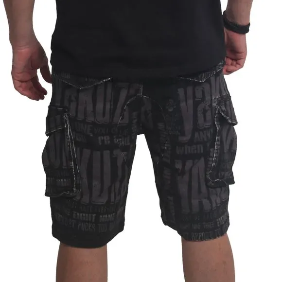 Yakuza Cargo šortky ANYONE CSB 23003 Black