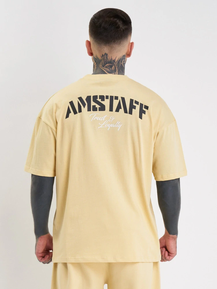 Amstaff tričko Logo 2.0 Vanilla Cream