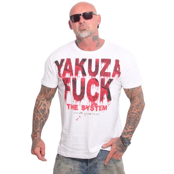 Yakuza pánské tričko EAGLE REGULAR TSB 26007 White