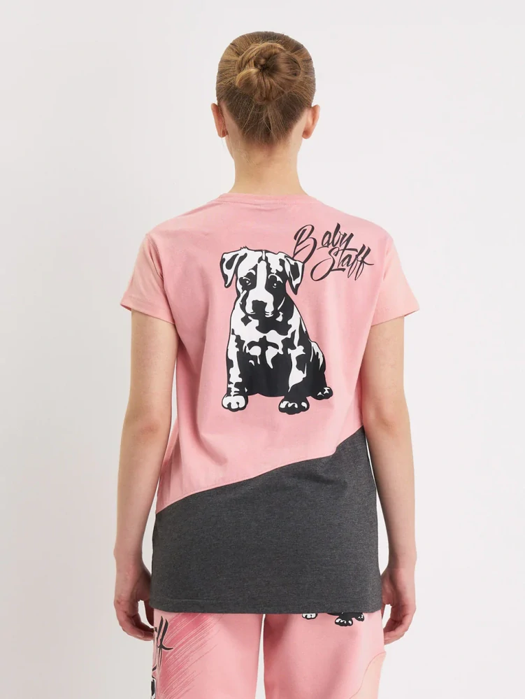 BabyStaff tričko Buckes Pink/Grey