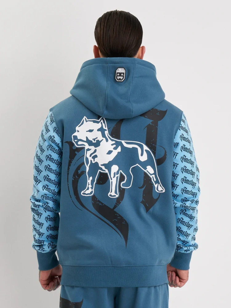 Amstaff Pánská Mikina Varek Zip Blue