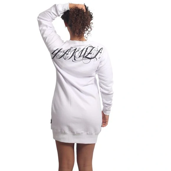 Yakuza dámské mikinové šaty ANGEL GUN SKULL GKB 27109 White