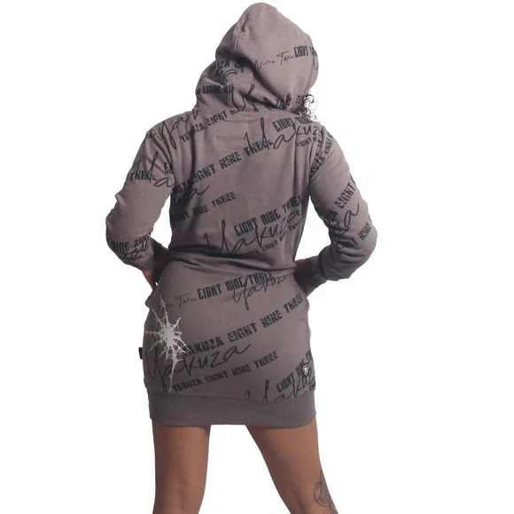 Yakuza dámské mikinové šaty RESPIRATOR GKB 27105 Dark Gull Grey