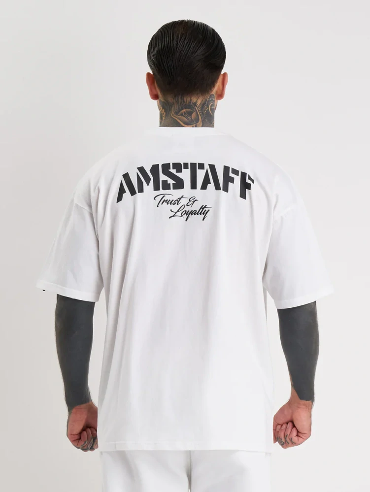 Amstaff tričko Logo 2.0 White/Black