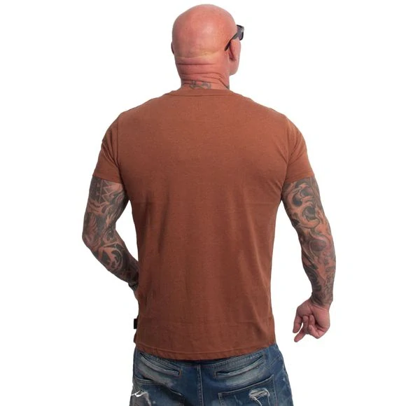 Yakuza pánské tričko PLAIN REGULAR TSB 25048 Braun