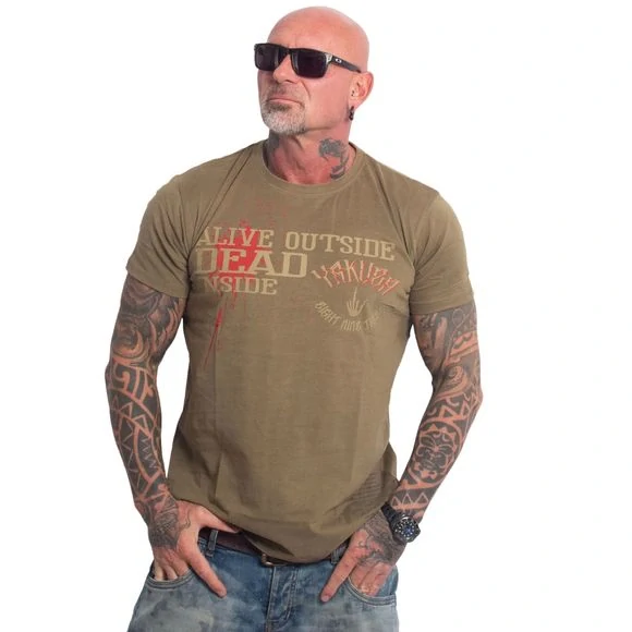 Yakuza pánské tričko OUTSIDE REGULAR TSB 27001 Burnt Olive