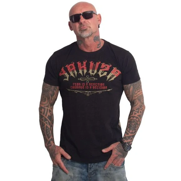 Yakuza pánské tričko COURAGE REGULAR TSB 27003 Black