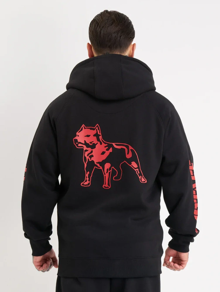 Amstaff Mikina Logo 2.0 Ziphoody Black/Red