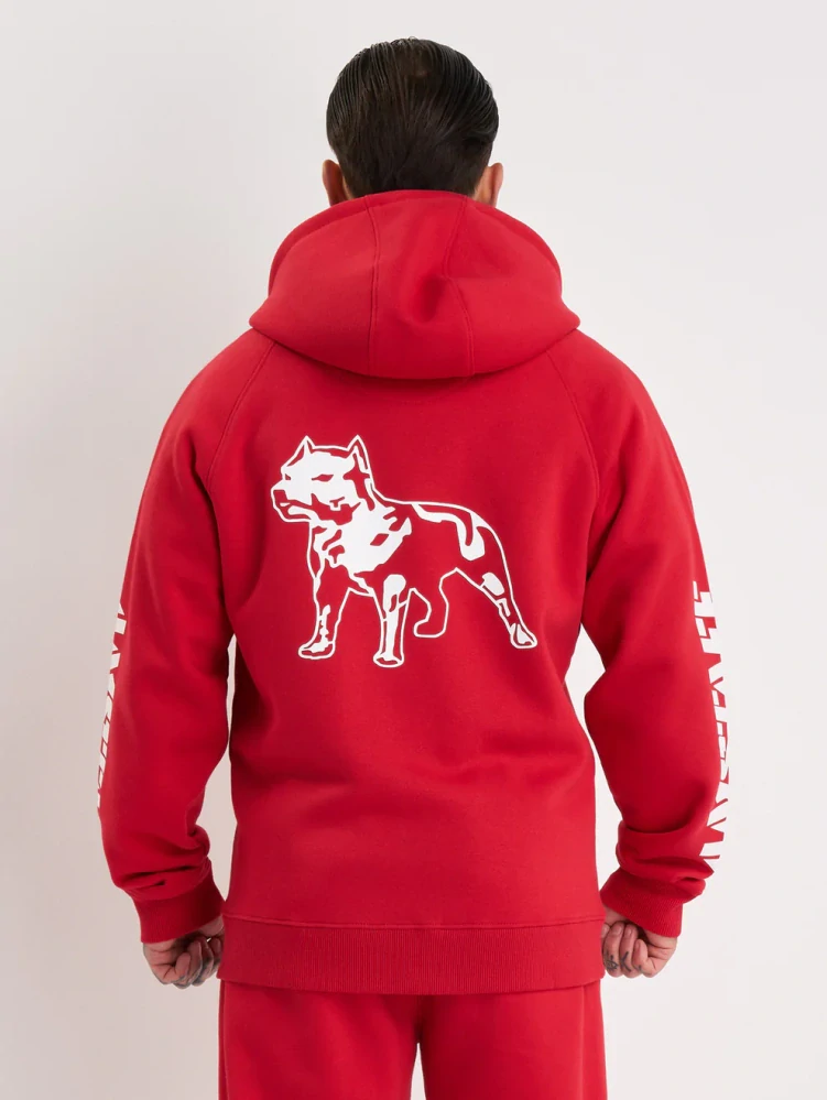 Amstaff Mikina Logo 2.0 Ziphoody Red/White