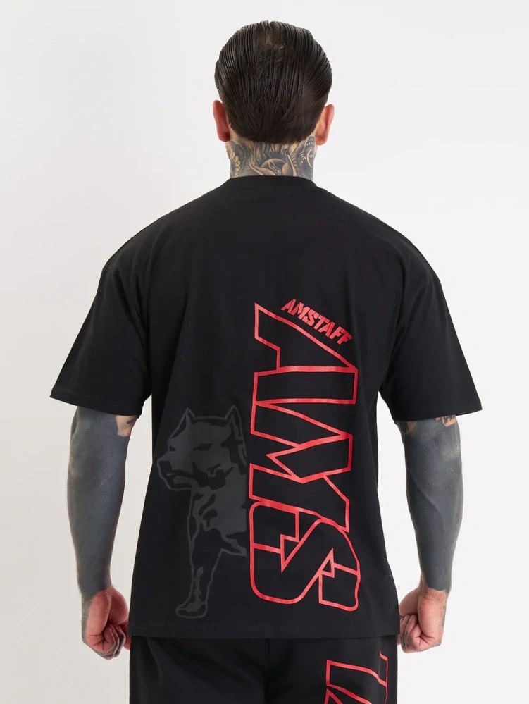 Amstaff pánské tričko Mavor Black/Red