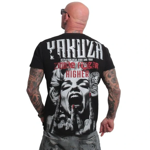 Yakuza pánské tričko MIDDLE TSB 28011 Black
