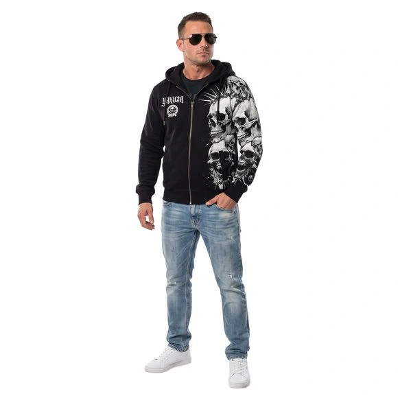 Yakuza pánská mikina SKULL STACK HZB 29005 Black