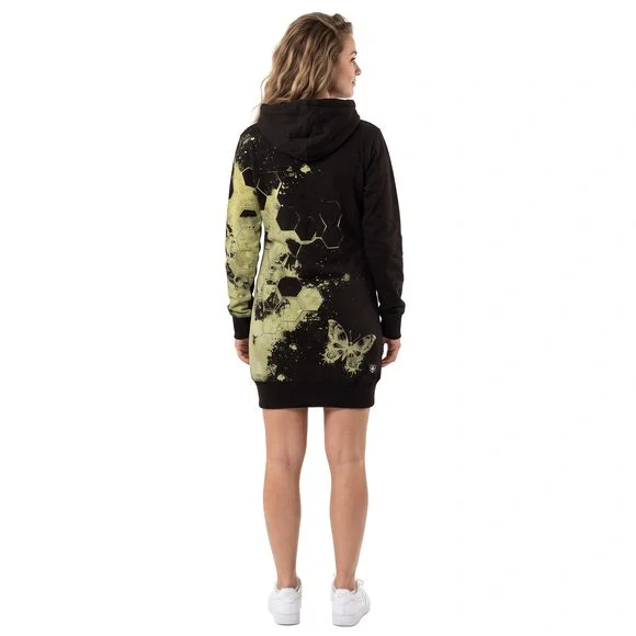 Yakuza dámská mikina HONEYCOMB BUTTERFLY LONG GLHZB 29104 Black