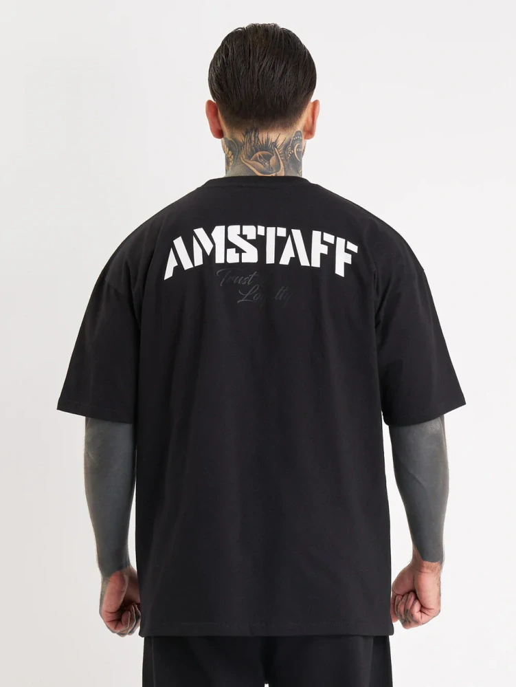 Amstaff tričko Logo 2.0 Black/White