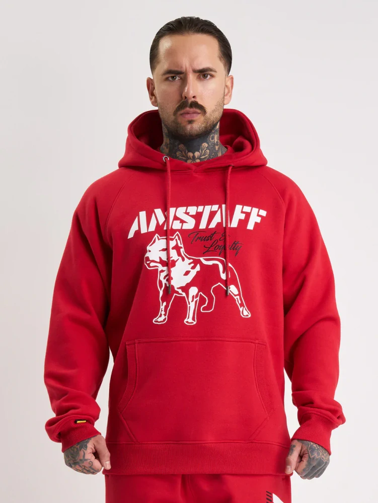 Amstaff Pánská Souprava Logo 2.0 Hoodie Red/White