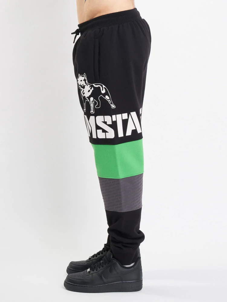 Amstaff pánské tepláky Masho Black/Grey/Green