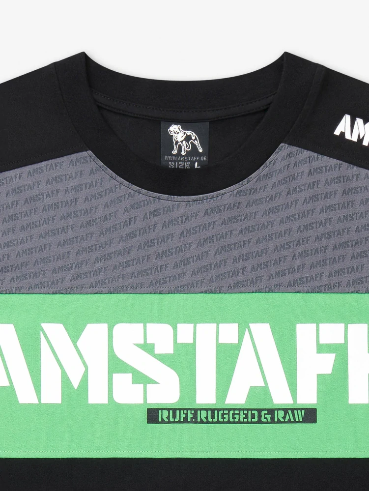 Amstaff pánské tričko Masho Black/Grey/Green