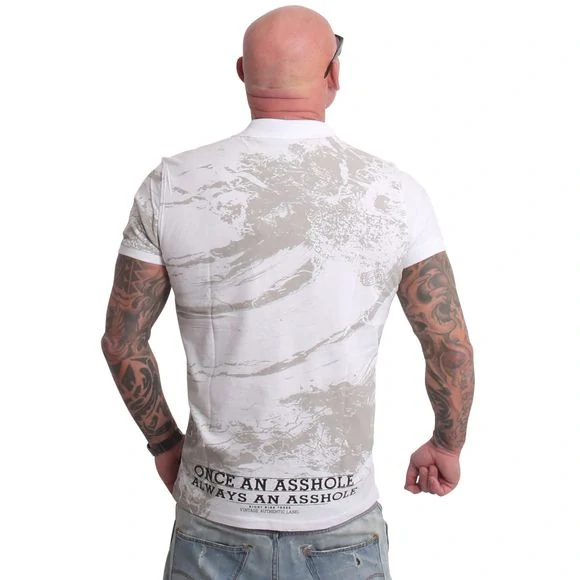 Yakuza polo tričko AHOLE TPO 25040 Whte