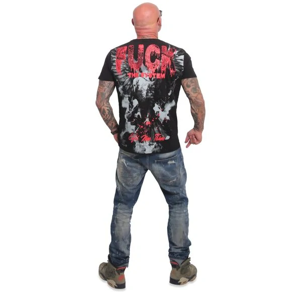 Yakuza pánské tričko EAGLE REGULAR TSB 26007 Black