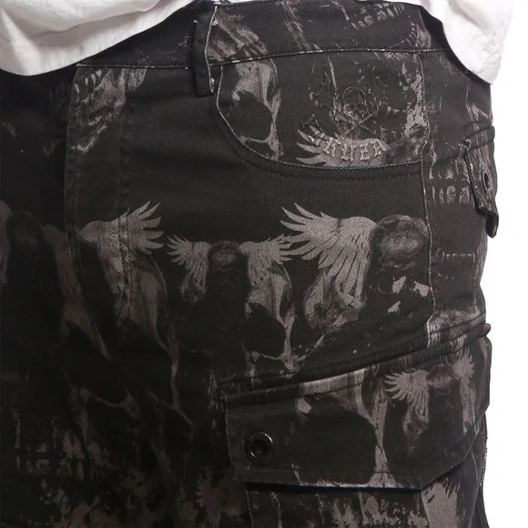 Yakuza Cargo šortky ROCKSTARZ CSB 25047 Black