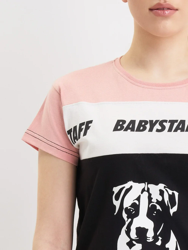 BabyStaff tričko Tawani Black/Pink