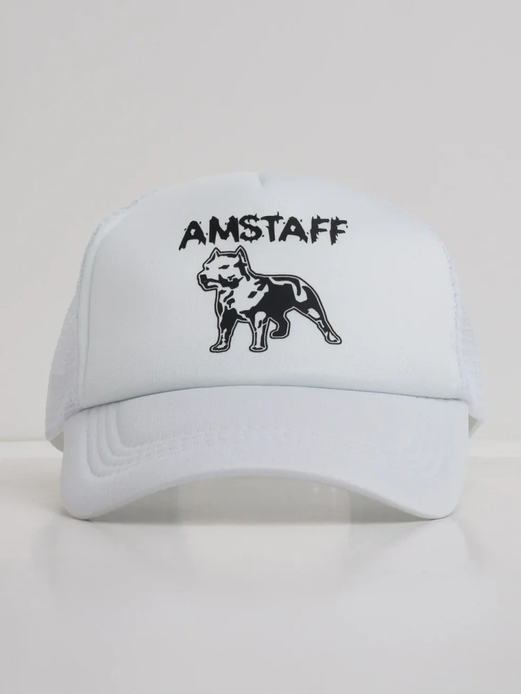 Amstaff čepice Logo Mesh Cap White