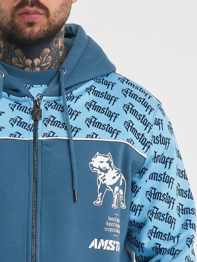 Amstaff Pánská Mikina Varek Zip Blue