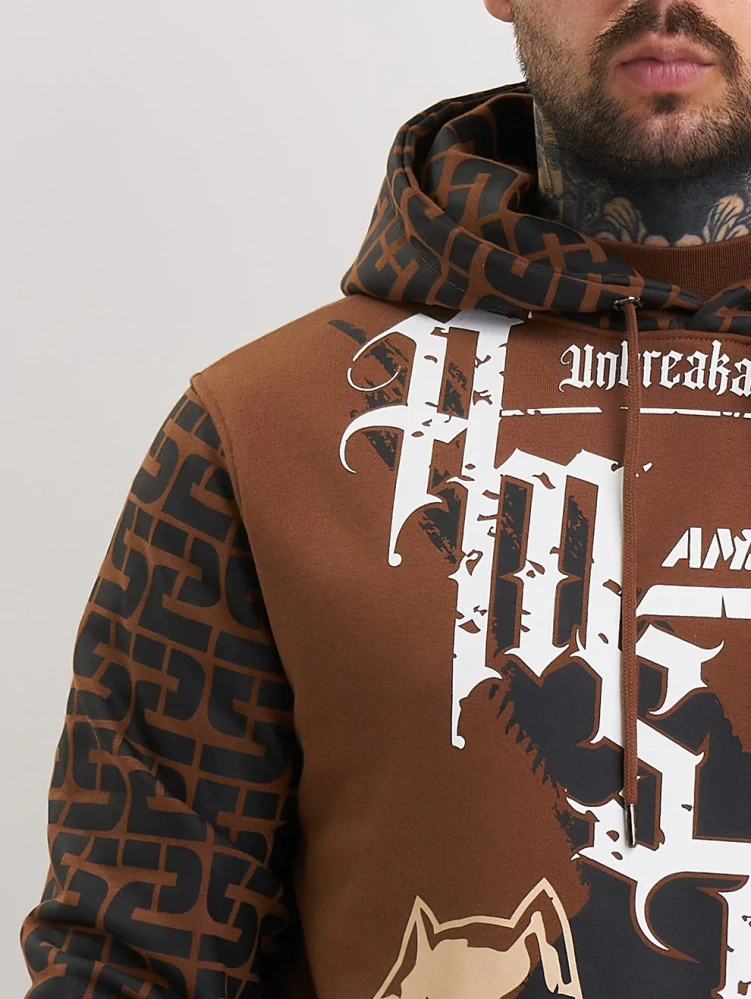 Amstaff Pánská Mikina Ashur Hoodie Brown