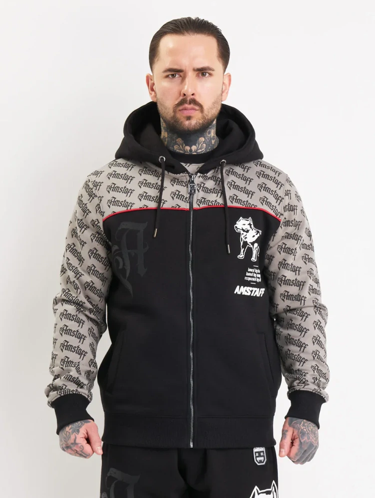 Amstaff Pánská Souprava Varek Zip Black/Grey