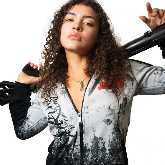 Yakuza dámská mikina CUTAIN LONG GLHZB 26127 Black