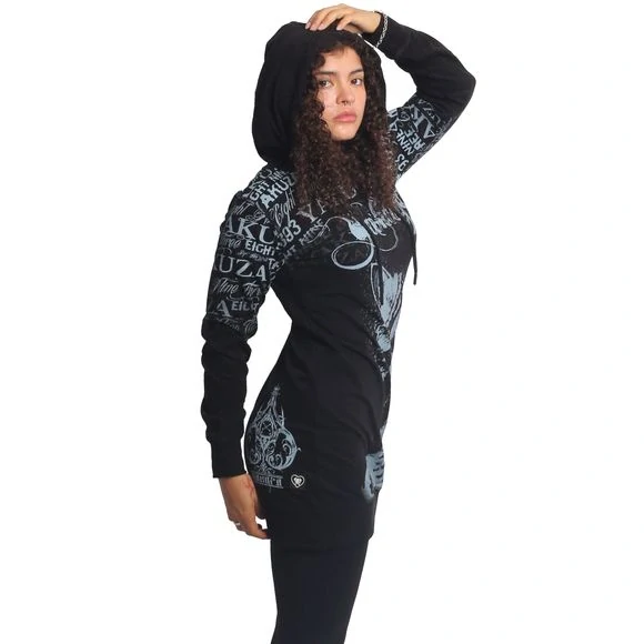 Yakuza dámské mikinové šaty CATZ GKB 26125 Black