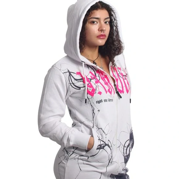 Yakuza dámská mikina PAREIDOLIA LONG GLHZB 27104 White