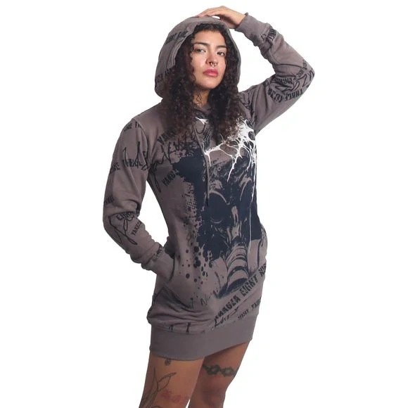 Yakuza dámské mikinové šaty RESPIRATOR GKB 27105 Dark Gull Grey