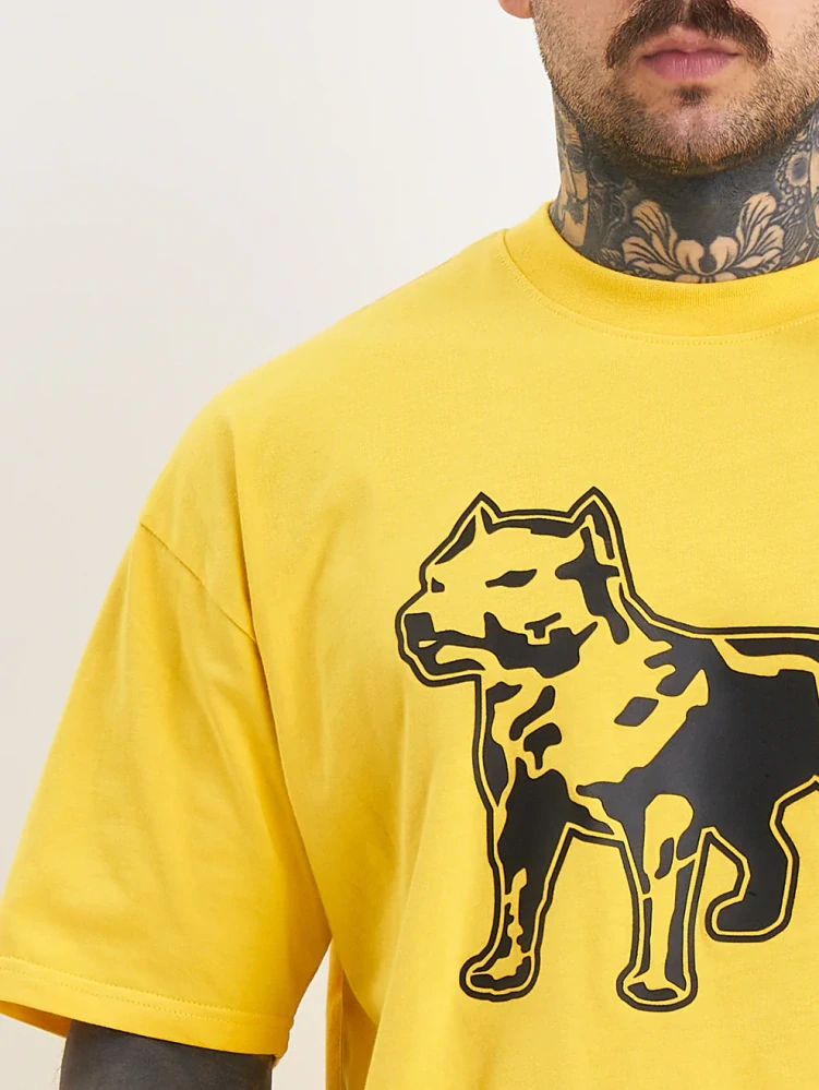 Amstaff tričko Logo 2.0 Yellow/Black