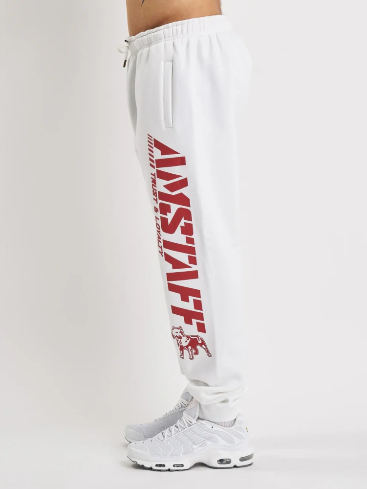 Amstaff tepláky Logo 2.0 White/Red