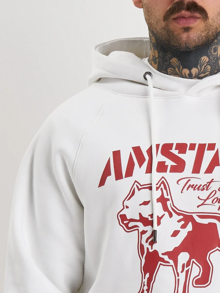 Amstaff Mikina Logo 2.0 Hoody White/Red