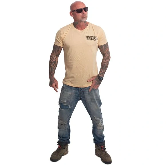 Yakuza pánské tričko BLACKS REGULAR TSB 27043 Beige