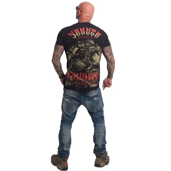 Yakuza pánské tričko COURAGE REGULAR TSB 27003 Black