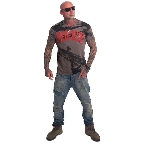 Yakuza pánské tričko CARE TSB 27008 Dark Gull Grey