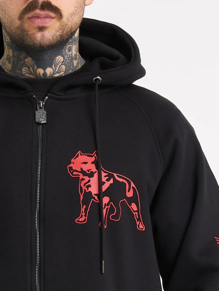 Amstaff Mikina Logo 2.0 Ziphoody Black/Red