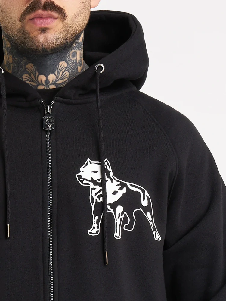 Amstaff Mikina Logo 2.0 Ziphoody Black/White